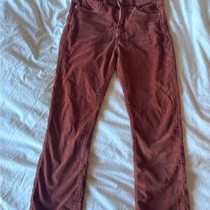 Veronica Beard Women's Courdoroy straight leg pants in clay Size 4